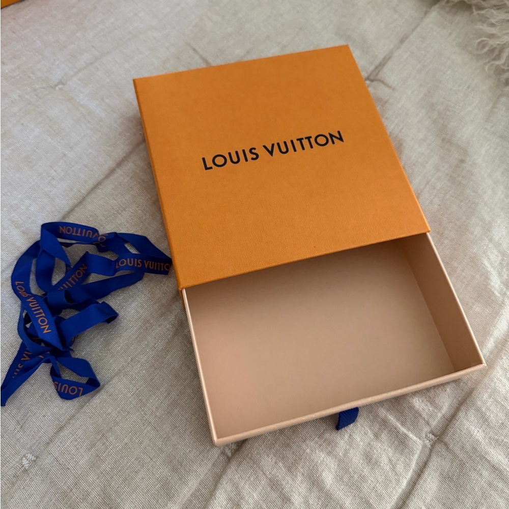 Louis Vuitton Orange Box with Blue Ribbon